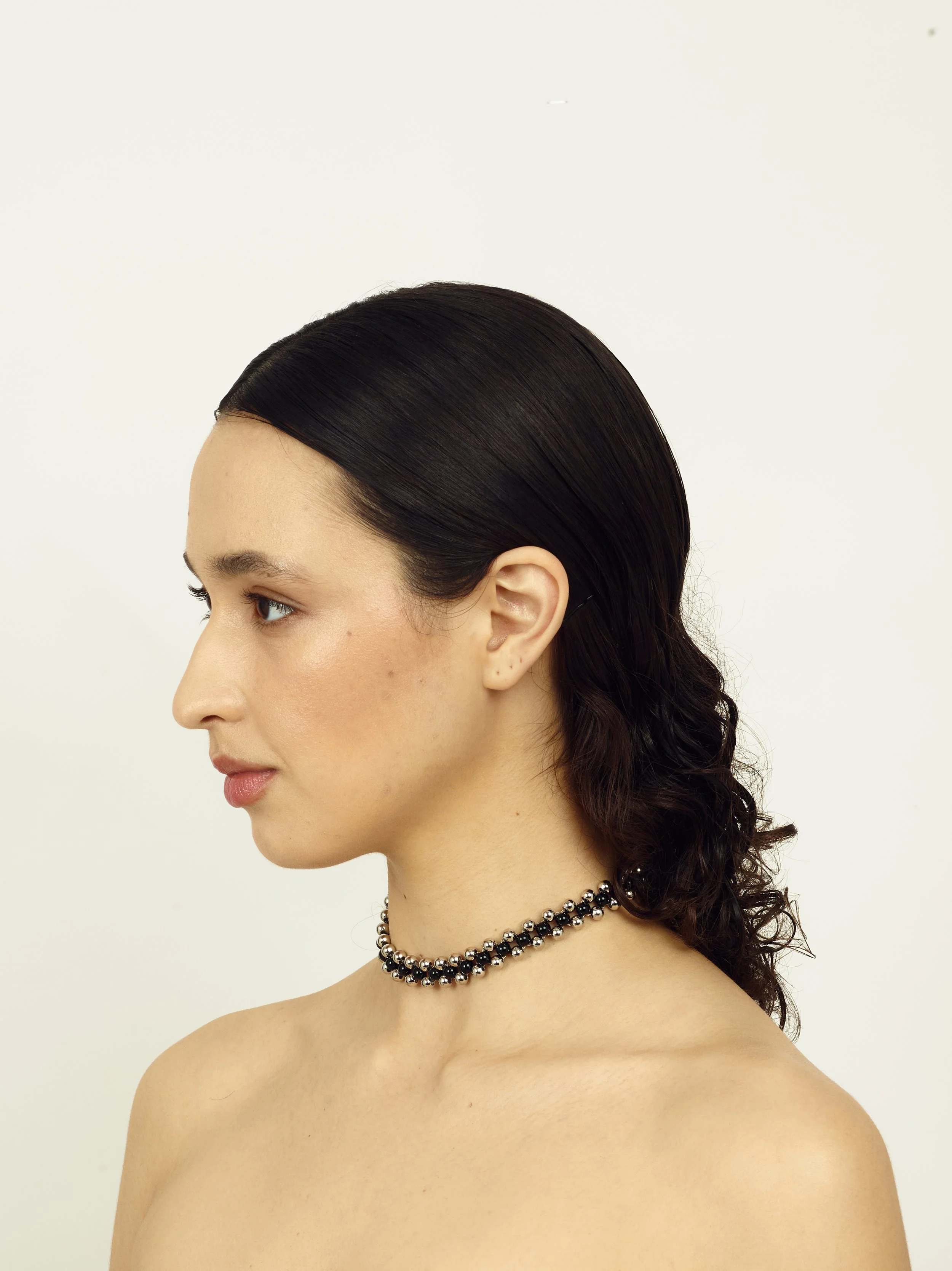LORETTE COLE DUPRAT シルバービーズチェーンネックレス LORETTE COLE DUPRAT シルバービーズチェーンネックレス